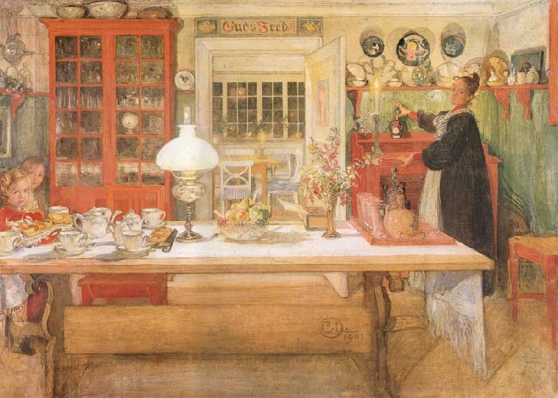 Carl Larsson Just a Sip oil painting picture